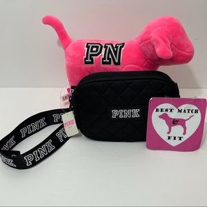 Victoria’s Secret PINK Logo Fanny Pack Satin Quilt